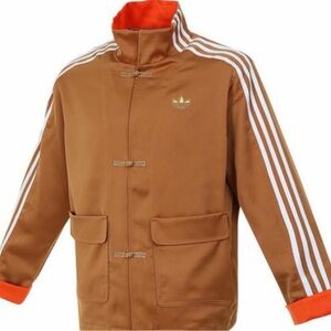 Adidas Chinese New Year Style Orange and Brown Jacket with Stripes